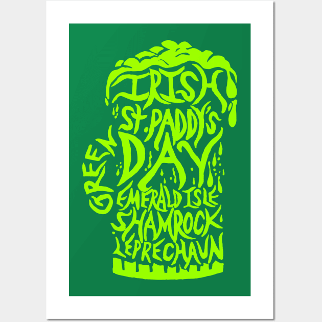 St. Patrick's Paddy's Day Irish Shamrock Pub Mug Shamrock Wall Art by hybridgothica